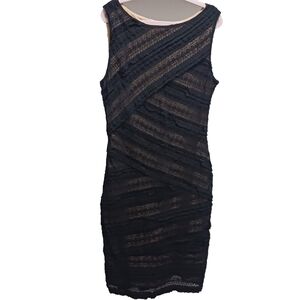Max Studio Sexy Black Lace Bodycon Dress